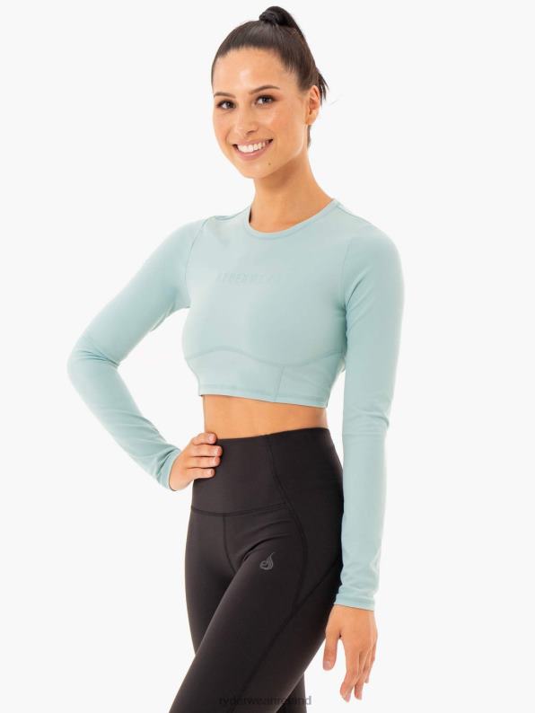 Ryderwear Sola Long Sleeve Top Seafoam Blue Women Clothing 4Z2T1009