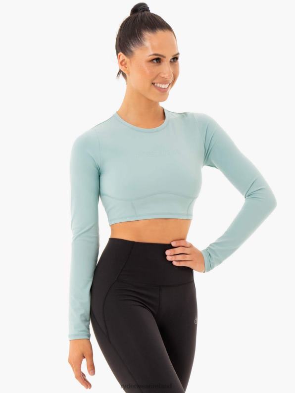 Ryderwear Sola Long Sleeve Top Seafoam Blue Women Clothing 4Z2T1009