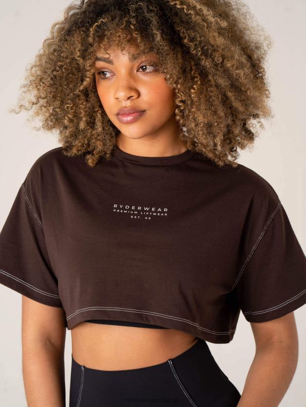 Ryderwear Stride Oversized Tee Chocolate Women Clothing 4Z2T763