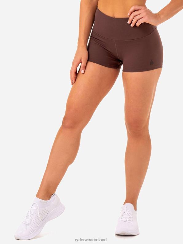 Ryderwear Adapt High Waisted Scrunch Shorts Chocolate Women Clothing 4Z2T654