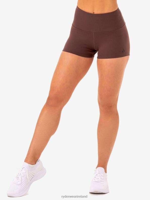 Ryderwear Adapt High Waisted Scrunch Shorts Chocolate Women Clothing 4Z2T654