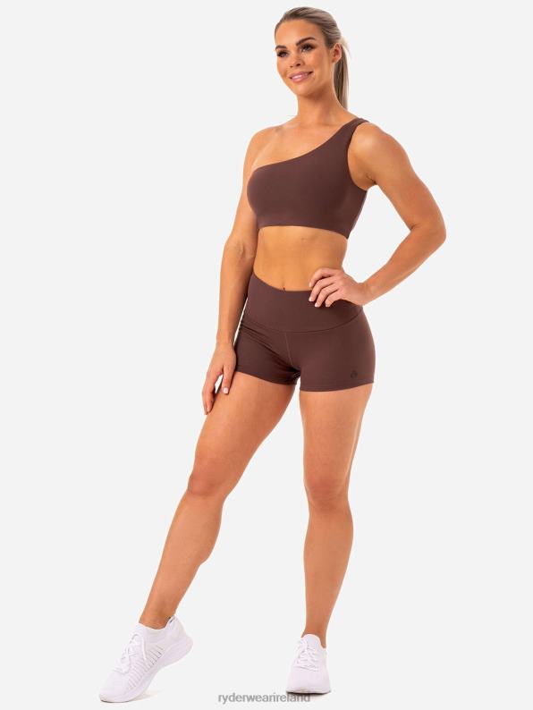 Ryderwear Adapt High Waisted Scrunch Shorts Chocolate Women Clothing 4Z2T654