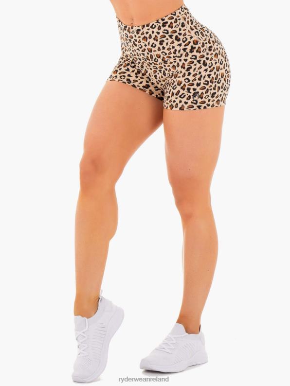 Ryderwear Adapt High Waisted Scrunch Shorts Nude Leopard Women Clothing 4Z2T697