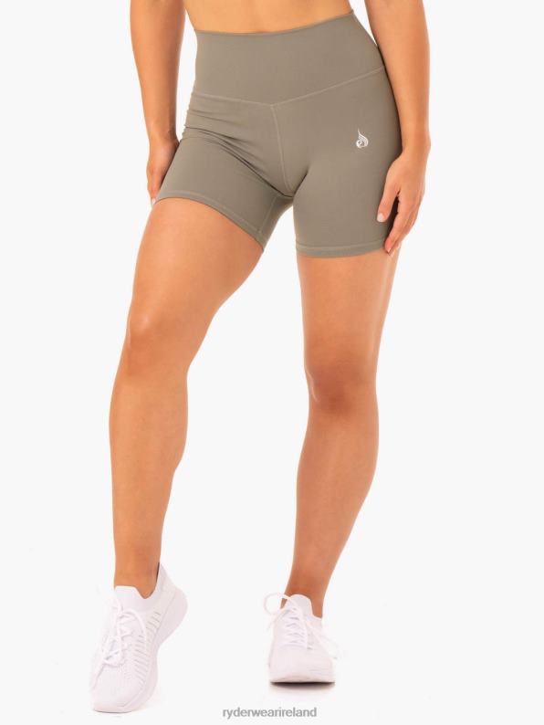 Ryderwear Base High Waisted Shorts Khaki Women Clothing 4Z2T648