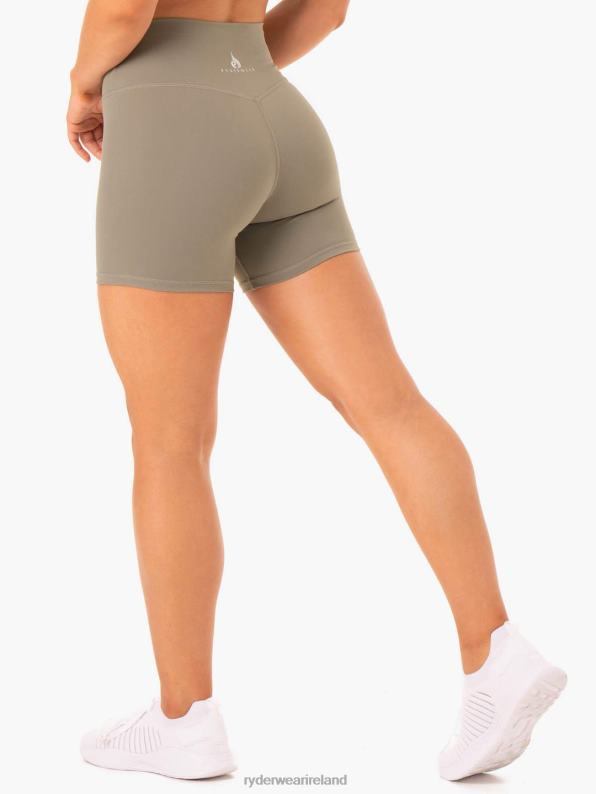 Ryderwear Base High Waisted Shorts Khaki Women Clothing 4Z2T648