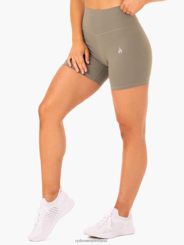 Ryderwear Base High Waisted Shorts Khaki Women Clothing 4Z2T648