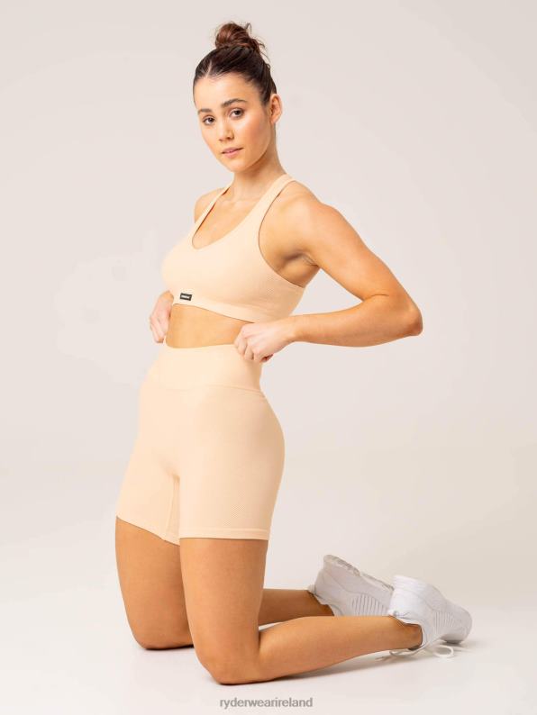 Ryderwear Circuit Rib Seamless High Waisted Shorts Peach Sorbet Women Clothing 4Z2T582
