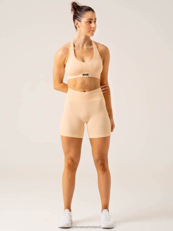 Ryderwear Circuit Rib Seamless High Waisted Shorts Peach Sorbet Women Clothing 4Z2T582
