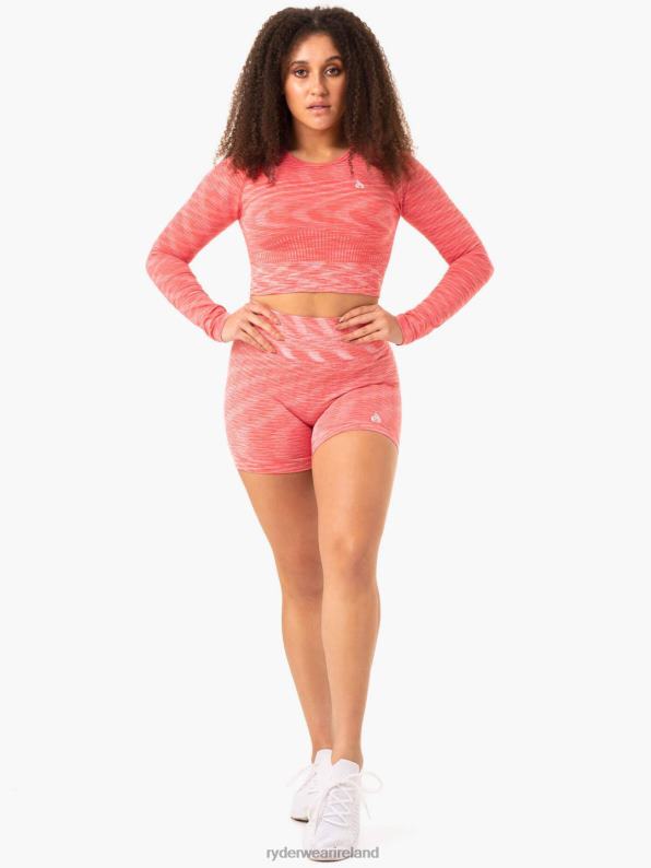 Ryderwear Evolve Seamless High Waisted Shorts Coral Women Clothing 4Z2T640
