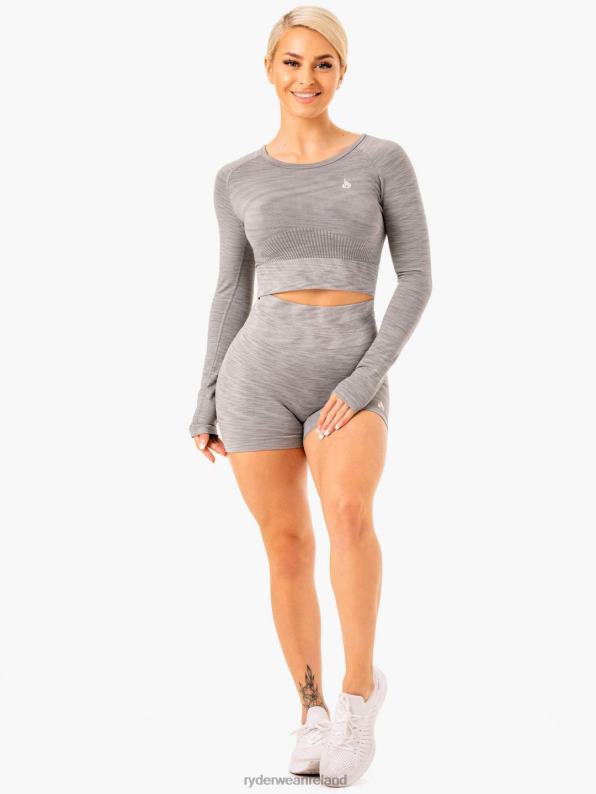 Ryderwear Evolve Seamless High Waisted Shorts Grey Women Clothing 4Z2T641