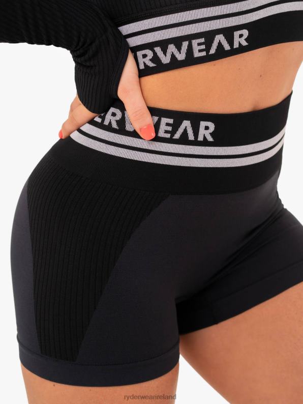 Ryderwear Freestyle Seamless High Waisted Shorts Black Women Clothing 4Z2T734