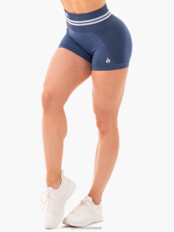 Ryderwear Freestyle Seamless High Waisted Shorts Steel Blue Women Clothing 4Z2T708