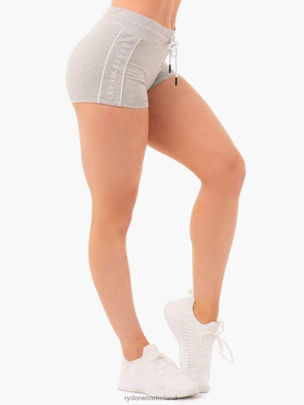 Ryderwear High Waisted Track Shorts Grey Marl Women Clothing 4Z2T721