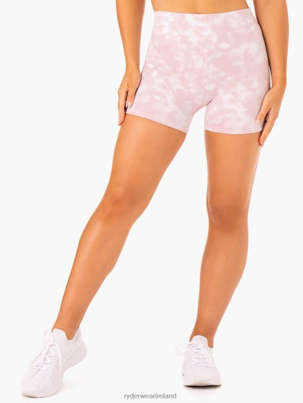Ryderwear Mid Length Shorts Mauve Pink Tie Dye Women Clothing 4Z2T644