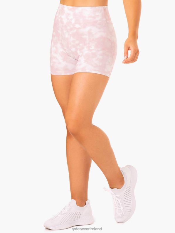 Ryderwear Mid Length Shorts Mauve Pink Tie Dye Women Clothing 4Z2T644
