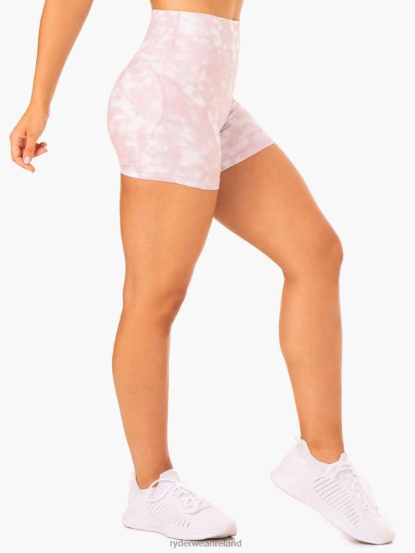 Ryderwear Mid Length Shorts Mauve Pink Tie Dye Women Clothing 4Z2T644