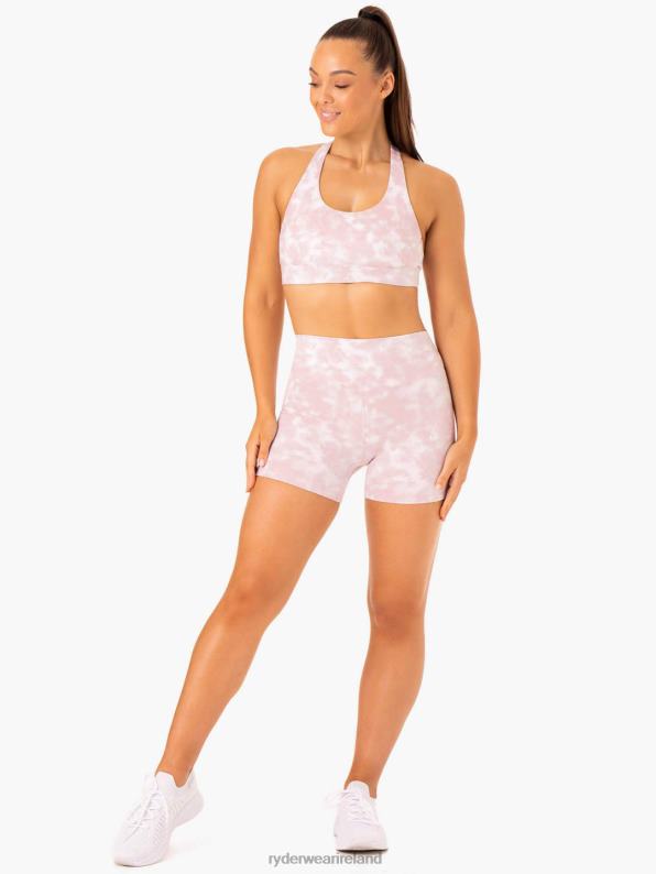 Ryderwear Mid Length Shorts Mauve Pink Tie Dye Women Clothing 4Z2T644