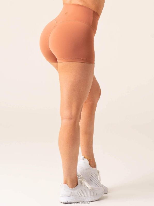 Ryderwear Momentum Cross Over Scrunch Booty Shorts Clay Women Clothing 4Z2T577