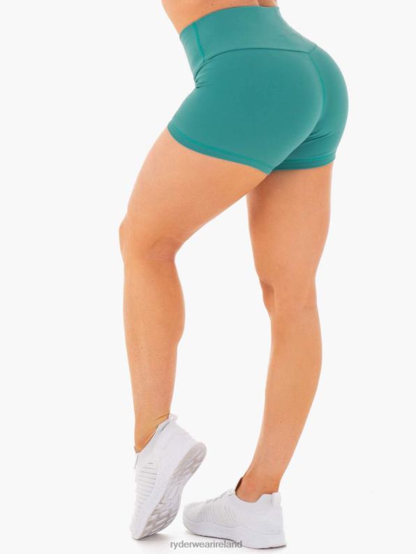 Ryderwear Motion High Waisted Shorts Teal Women Clothing 4Z2T702