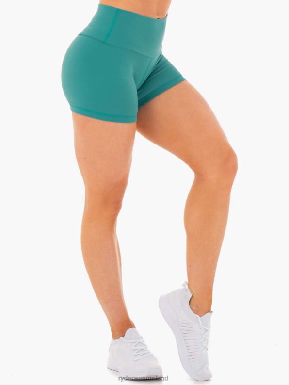 Ryderwear Motion High Waisted Shorts Teal Women Clothing 4Z2T702
