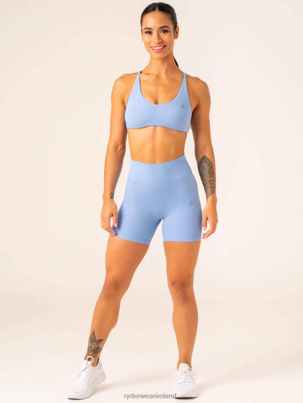 Ryderwear Nkd High Waisted Scrunch Shorts Blue Women Clothing 4Z2T544