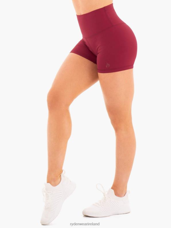 Ryderwear Nkd High Waisted Shorts Berry Red Women Clothing 4Z2T717
