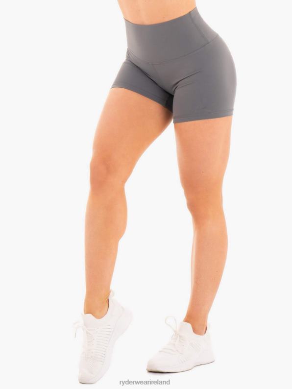 Ryderwear Nkd High Waisted Shorts Charcoal Women Clothing 4Z2T716