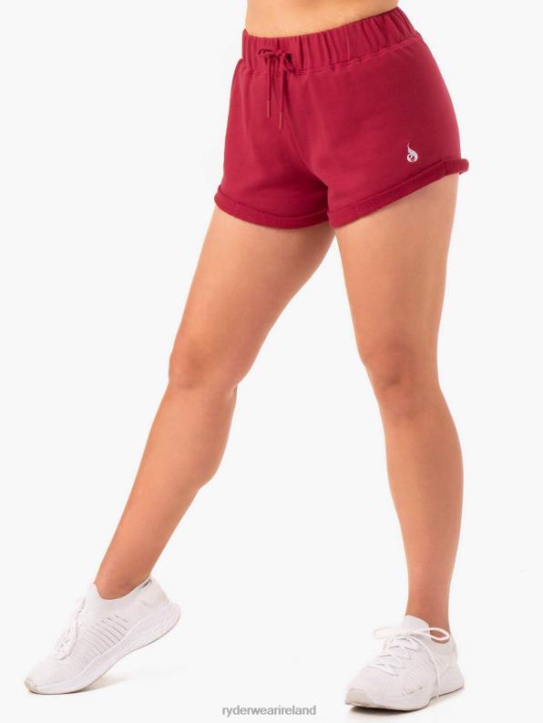 Ryderwear Off Duty Fleece Shorts Burgundy Women Clothing 4Z2T628