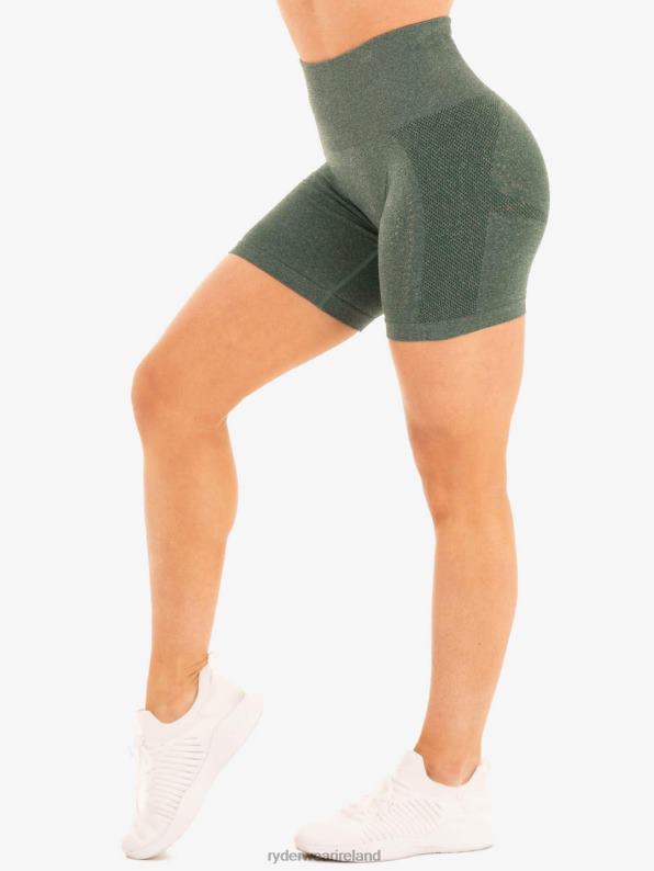 Ryderwear Seamless Staples Shorts Forest Green Marl Women Clothing 4Z2T728