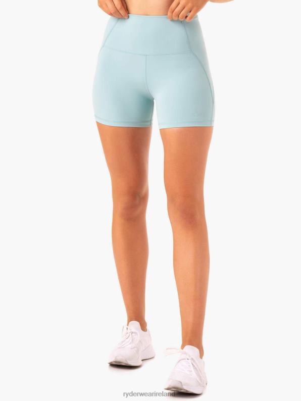 Ryderwear Sola High Waisted Shorts Seafoam Blue Women Clothing 4Z2T652