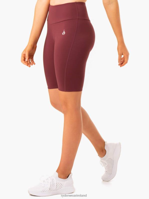 Ryderwear Staples Scrunch Bum Bike Shorts Burgundy Women Clothing 4Z2T686
