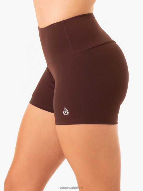 Ryderwear Staples Scrunch Bum Booty Shorts Chocolate Women Clothing 4Z2T666