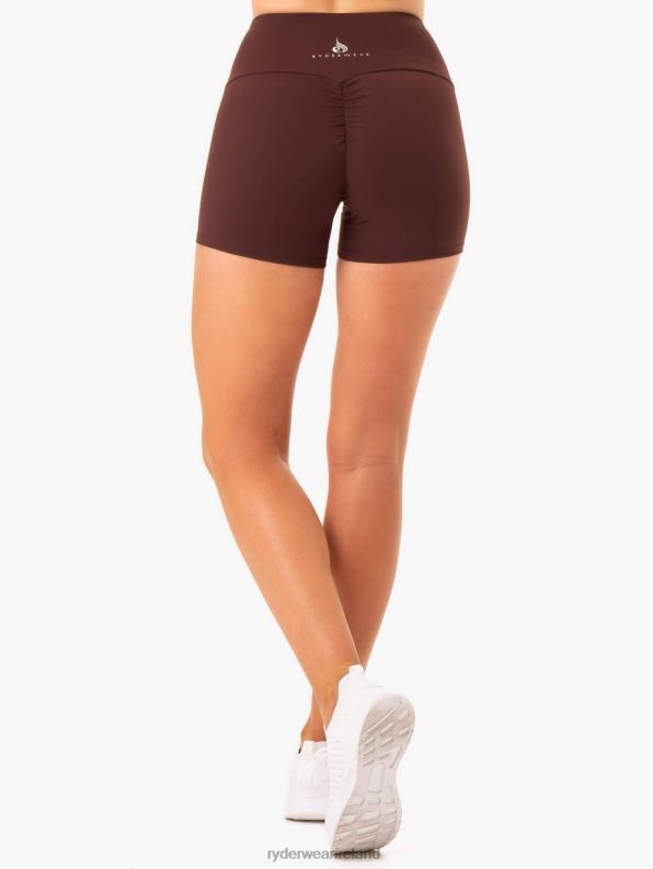 Ryderwear Staples Scrunch Bum Booty Shorts Chocolate Women Clothing 4Z2T666