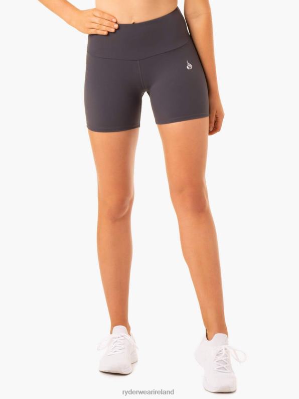 Ryderwear Staples Scrunch Bum Mid Length Shorts Charcoal Women Clothing 4Z2T672