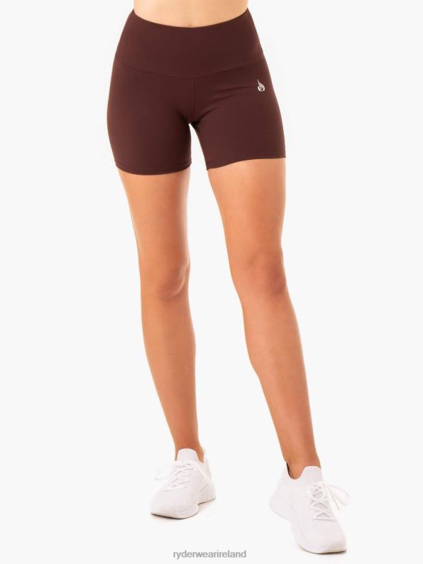 Ryderwear Staples Scrunch Bum Mid Length Shorts Chocolate Women Clothing 4Z2T674