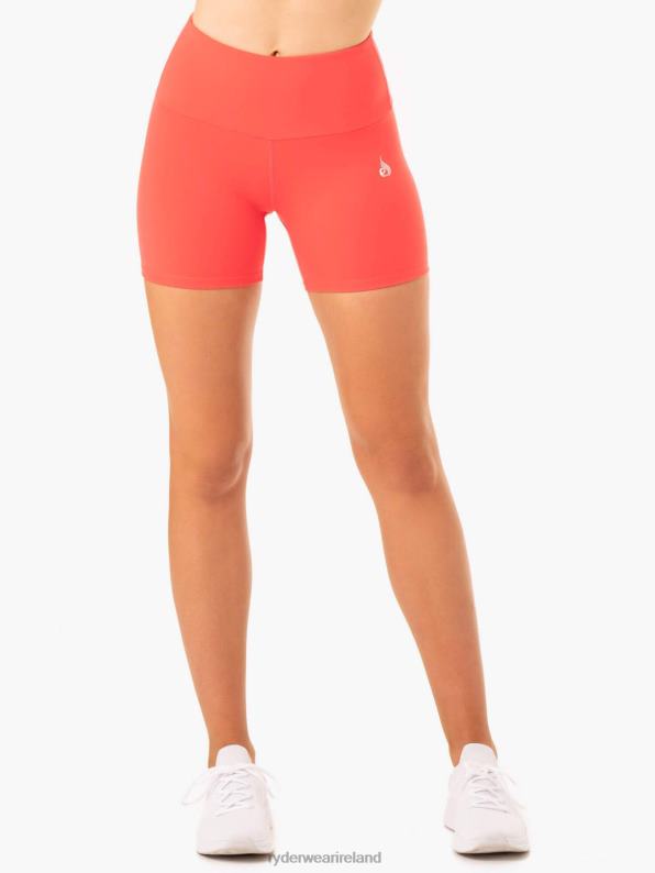 Ryderwear Staples Scrunch Bum Mid Length Shorts Coral Women Clothing 4Z2T676