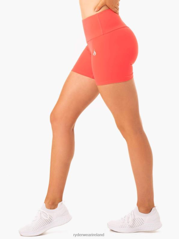 Ryderwear Staples Scrunch Bum Mid Length Shorts Coral Women Clothing 4Z2T676