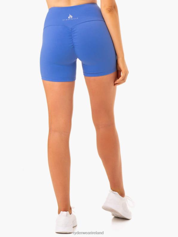 Ryderwear Staples Scrunch Bum Mid Length Shorts Iris Blue Women Clothing 4Z2T679