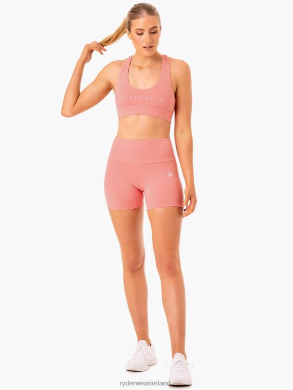 Ryderwear Staples Scrunch Bum Mid Length Shorts Rose Pink Women Clothing 4Z2T635