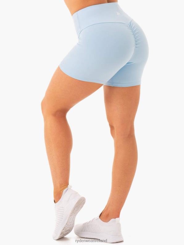 Ryderwear Staples Scrunch Bum Mid Length Shorts Sky Blue Women Clothing 4Z2T689