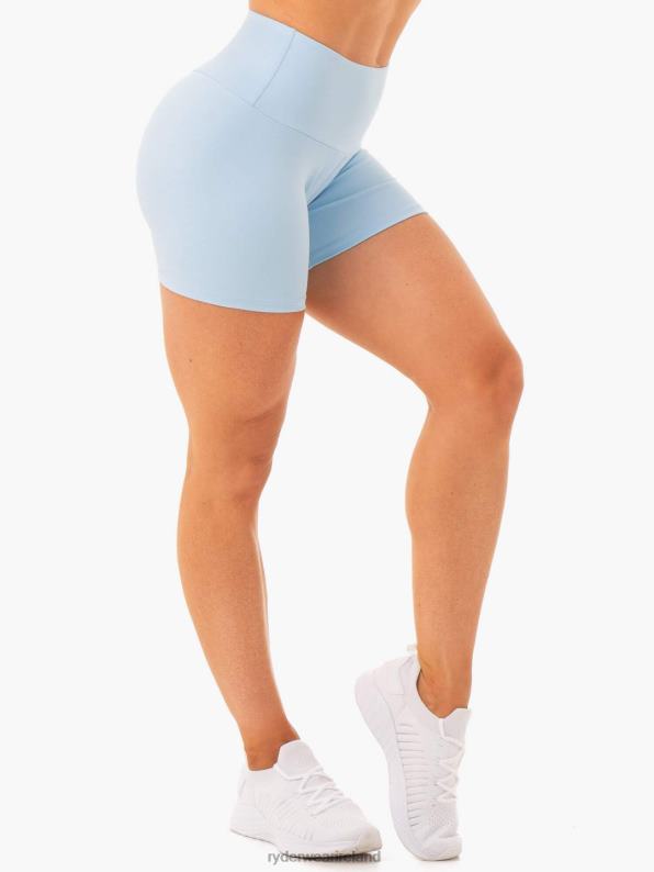 Ryderwear Staples Scrunch Bum Mid Length Shorts Sky Blue Women Clothing 4Z2T689