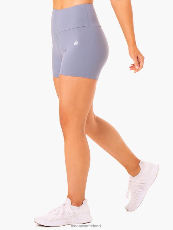 Ryderwear Staples Scrunch Bum Mid Length Shorts Steel Grey Women Clothing 4Z2T634