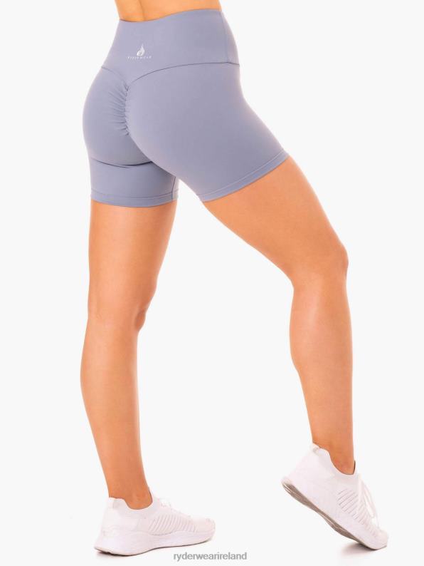 Ryderwear Staples Scrunch Bum Mid Length Shorts Steel Grey Women Clothing 4Z2T634
