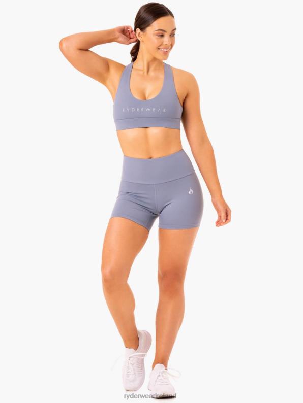 Ryderwear Staples Scrunch Bum Mid Length Shorts Steel Grey Women Clothing 4Z2T634