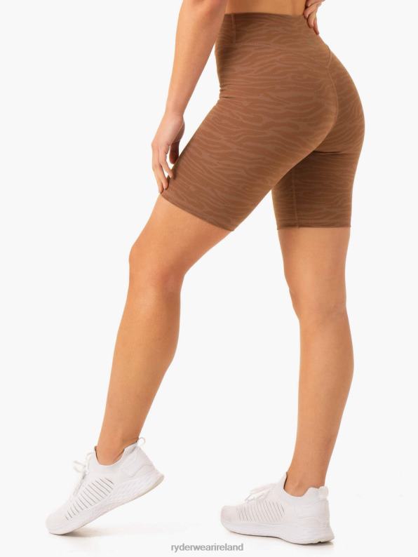 Ryderwear Transform Mid Length Shorts Chocolate Zebra Women Clothing 4Z2T586