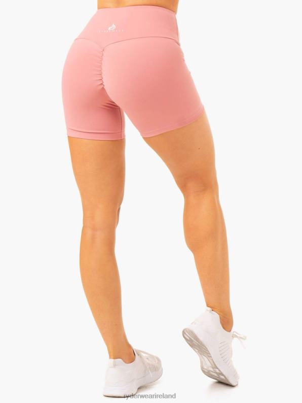 Ryderwear Vital Mid Length Scrunch Shorts Blush Pink Women Clothing 4Z2T623