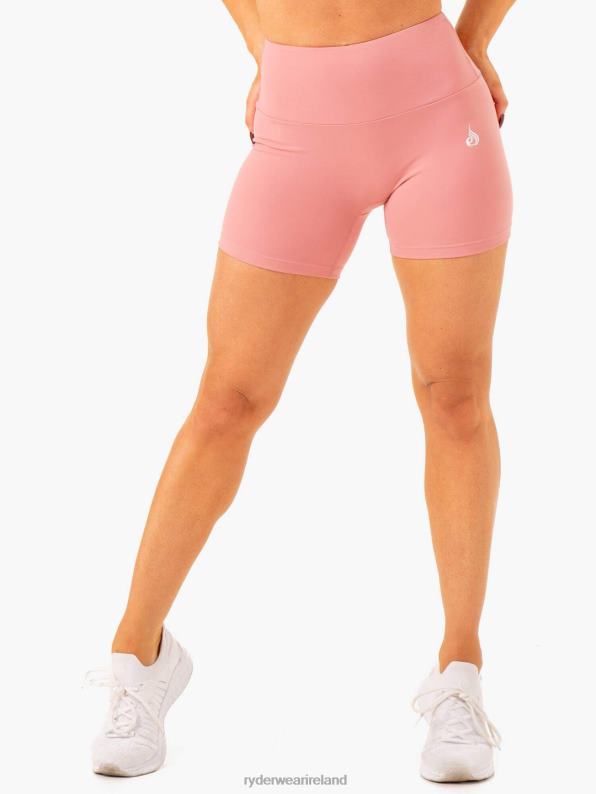 Ryderwear Vital Mid Length Scrunch Shorts Blush Pink Women Clothing 4Z2T623