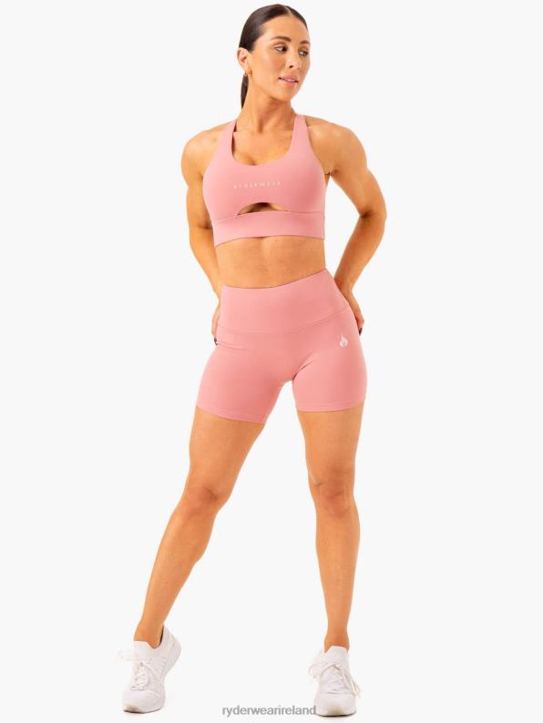 Ryderwear Vital Mid Length Scrunch Shorts Blush Pink Women Clothing 4Z2T623