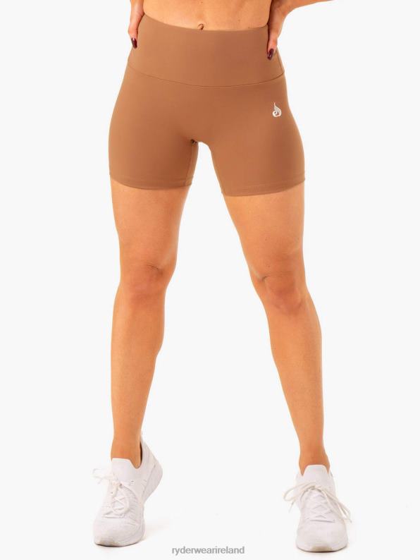 Ryderwear Vital Mid Length Scrunch Shorts Mocha Women Clothing 4Z2T624
