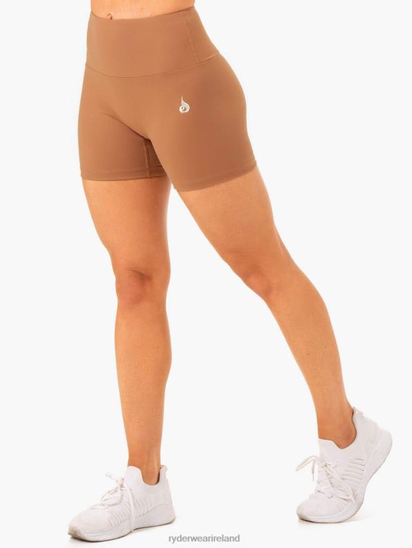 Ryderwear Vital Mid Length Scrunch Shorts Mocha Women Clothing 4Z2T624